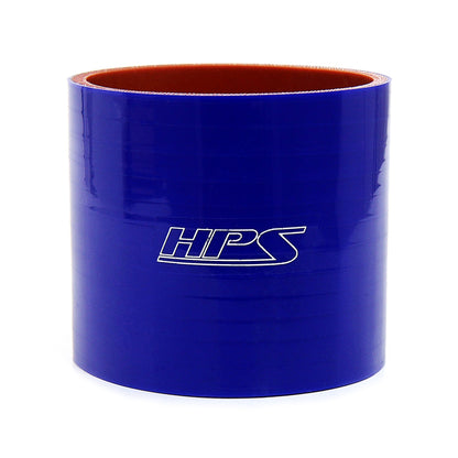HPS 4 inch ID 6 inch Long High Temp 4-ply Reinforced Silicone Straight Coupler Hose Blue 102mm ID 152mm Length