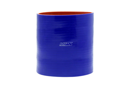 HPS 5 inch ID 9 inch Long High Temp 4-ply Reinforced Silicone Straight Coupler Hose Blue 127mm ID 229mm Length