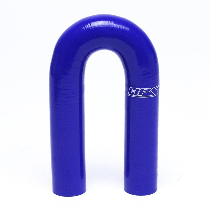 HPS 1-3/8 inch ID High Temp 4-ply Reinforced Silicone 180 Degree U Bend Elbow Coupler Hose Blue 35mm ID