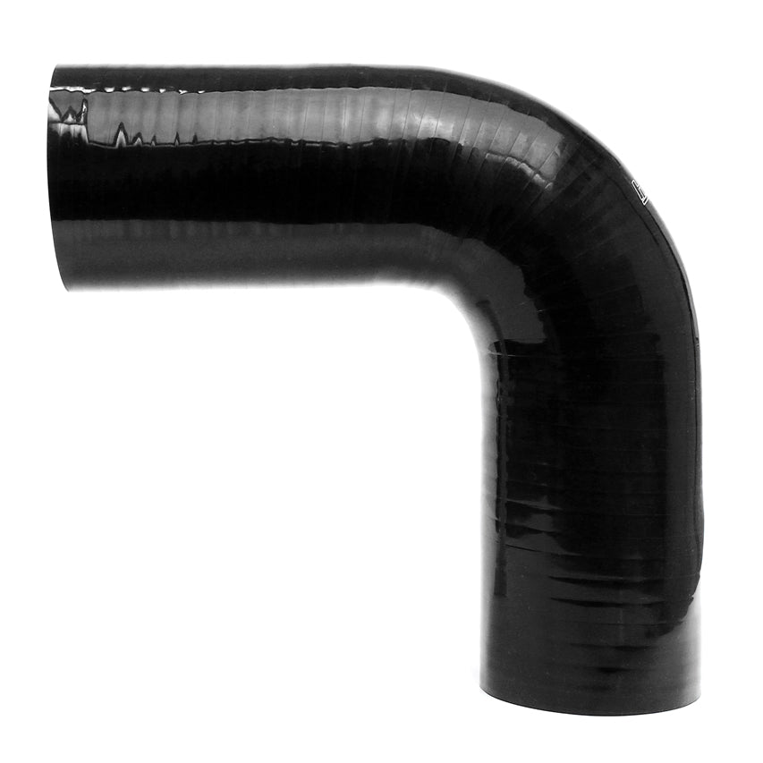 HPS 1 inch ID 10 inch Leg Silicone 90 Degree Elbow Coupler Hose High Temp 4-ply Reinforced Black 25mm ID