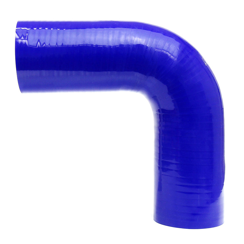 HPS 1/2 inch ID 10 inch Leg Silicone 90 Degree Elbow Coupler Hose High Temp 4-ply Reinforced Blue 13mm ID