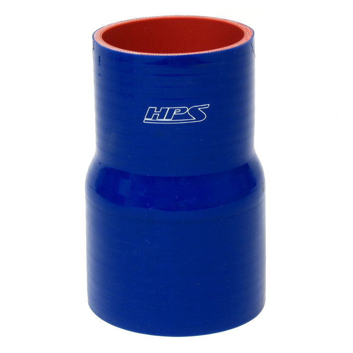HPS 2 inch - 2.75 inch ID 4 inch Long High Temp 4-ply Reinforced Silicone Reducer Coupler Hose Blue 51mm - 70mm ID 102mm Length