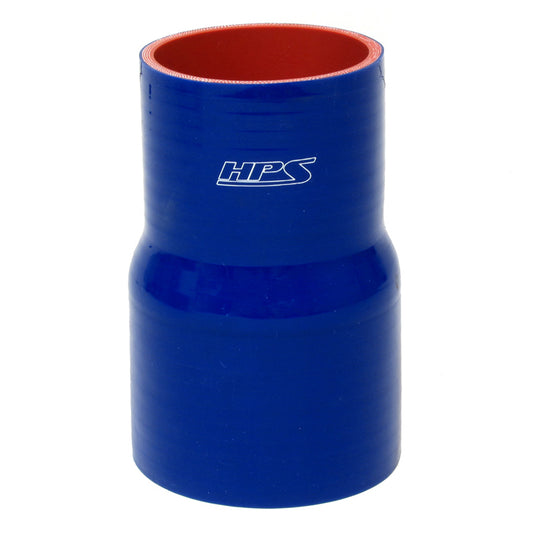 HPS 3.5 inch - 3.75 inch ID 6 inch Long High Temp 4-ply Reinforced Silicone Reducer Coupler Hose Blue 89mm - 95mm ID 152mm Length