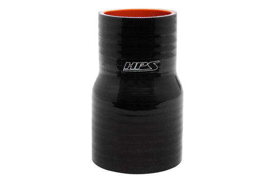 HPS 1.5 inch - 2 inch ID 6 inch Long High Temp 4-ply Reinforced Silicone Reducer Coupler Hose Black 38mm - 51mm ID 152mm Length