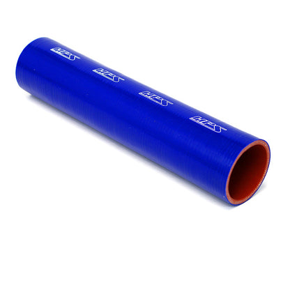 HPS 3.75 inch ID 1 Foot Long High Temp 4-ply Reinforced Silicone Coupler Tube Hose Blue 95mm ID