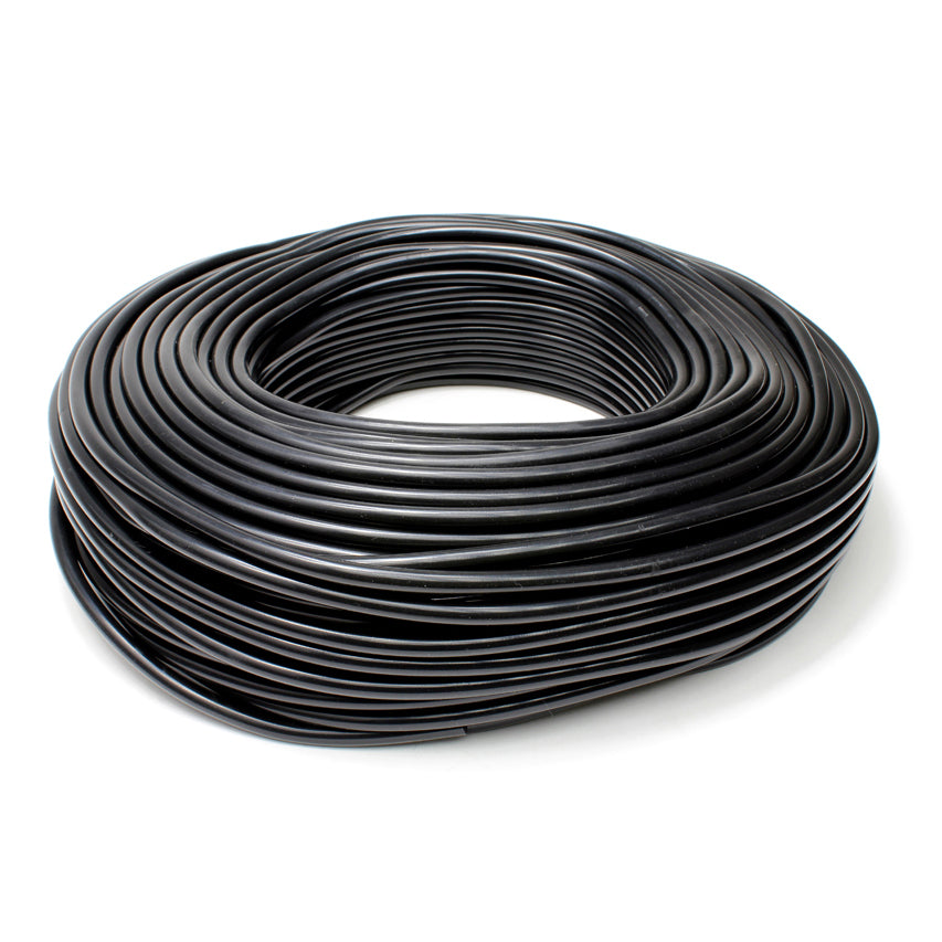 HPS 1/4 inch 6mm ID Black High Temp Silicone Vacuum Hose Tubing - 100 Feet Roll