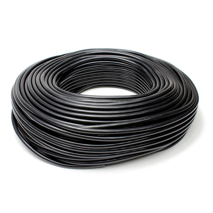 HPS 1/4 inch 6mm ID Black High Temp Silicone Vacuum Hose Tubing - 100 Feet Roll