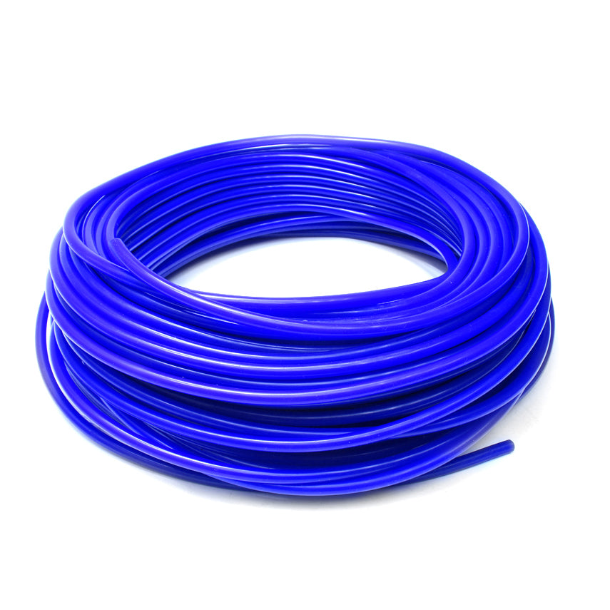 HPS 1/8 inch 3mm ID Blue High Temp Silicone Vacuum Hose Tubing - 100 Feet Roll