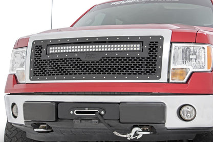 Mesh Grille | 30" Dual Row LED | Black | Amber DRL | Ford F-150 (09-14)