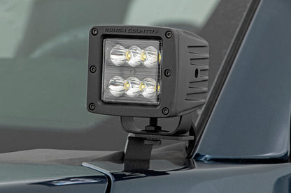 LED Light Pair | Ditch Mount | 2" Black DRL | Ford F-150 (15-24)/F-150 Lightning (22-24) 