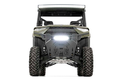 LED Light | Bumper Mount | 12" Black Single Row | White DRL | Polaris Ranger XP 1000/1000 Crew