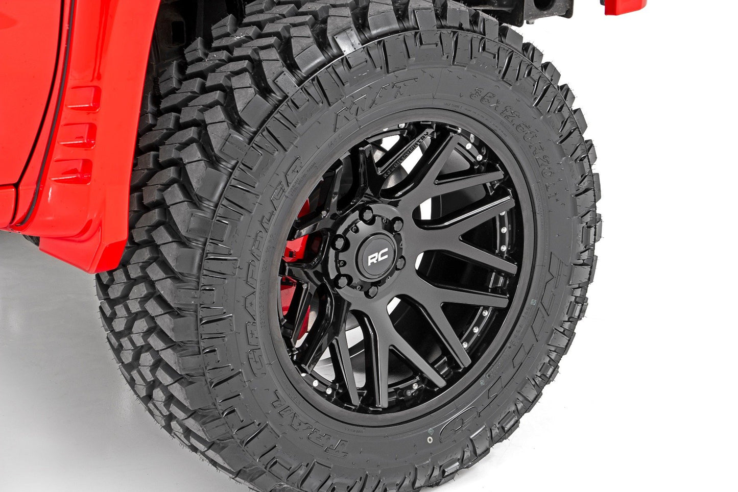 Rough Country 95 Series Wheel | One-Piece | Gloss Black | 20x10 | 5x4.5 | -19mm