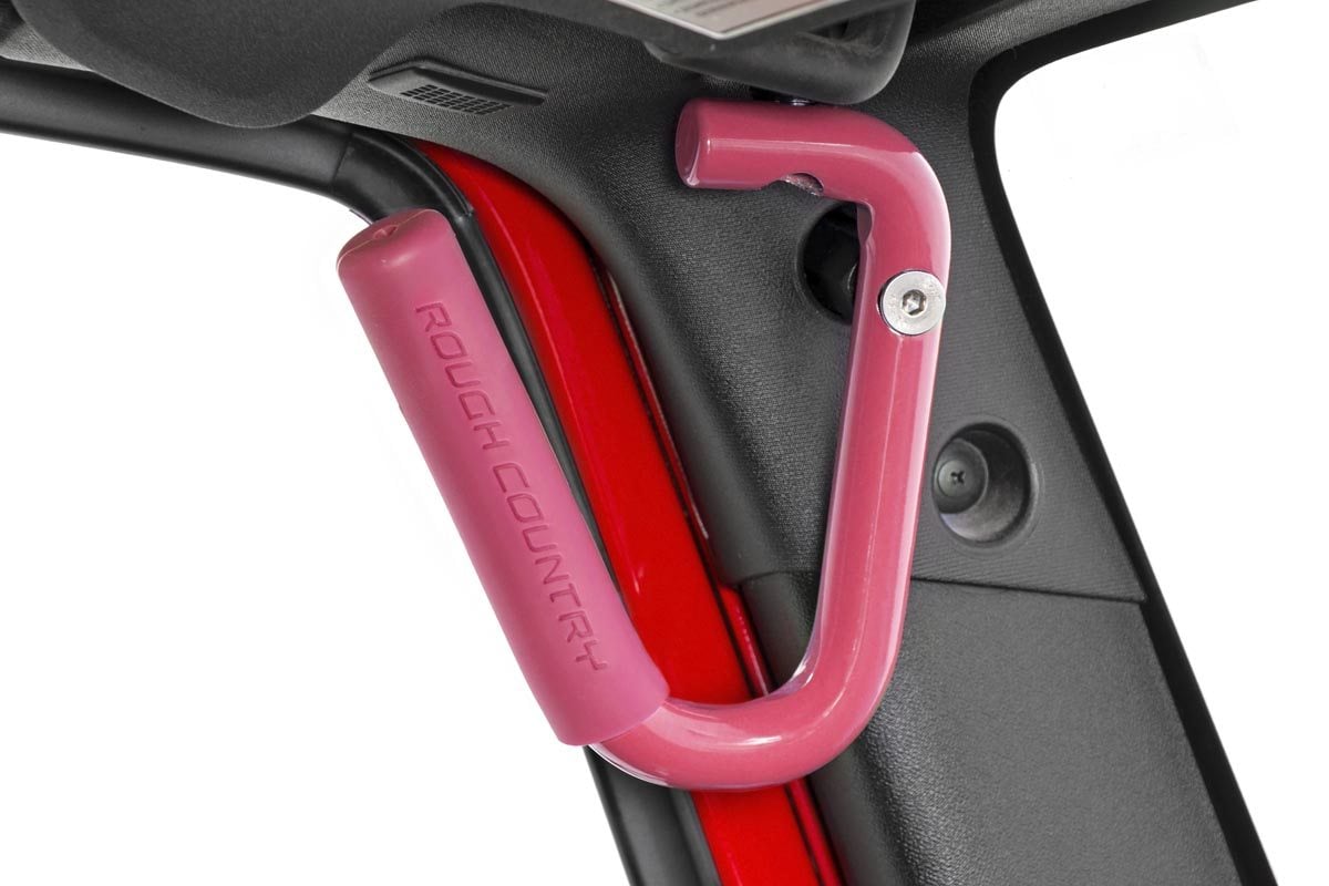 Grab Handles | Steel | FR & RR | Pink | Jeep Wrangler JK  (07-18)