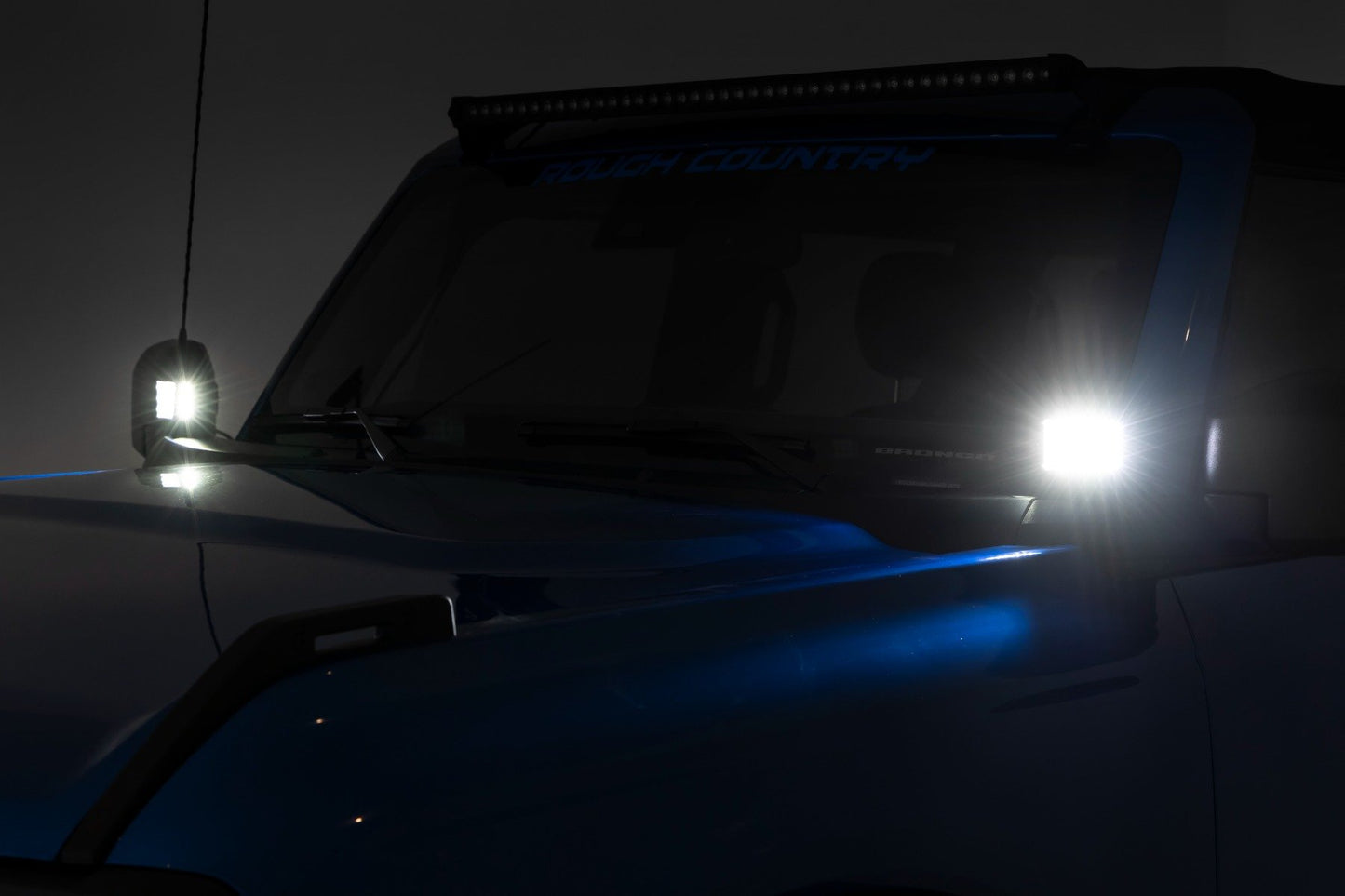 LED Light Kit | Ditch Mount |  2" Chrome Pair | Wide | Ford Bronco 4WD (21-24)