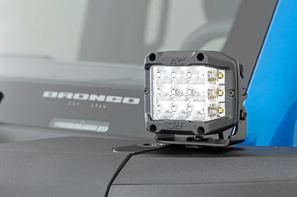LED Light Kit | Ditch Mount |  2" Chrome Pair | Wide | Ford Bronco 4WD (21-24)