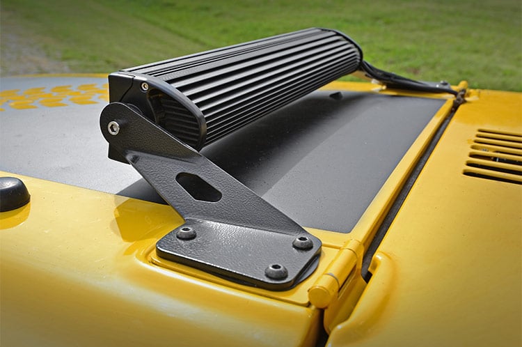 LED Light Mount | Hood | 20" | Jeep Wrangler TJ (97-06)/Wrangler Unlimited (04-06) 