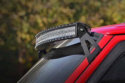 LED Light Kit | Windshield Mount | 50" Chrome Dual Row | Jeep Cherokee XJ (84-01)