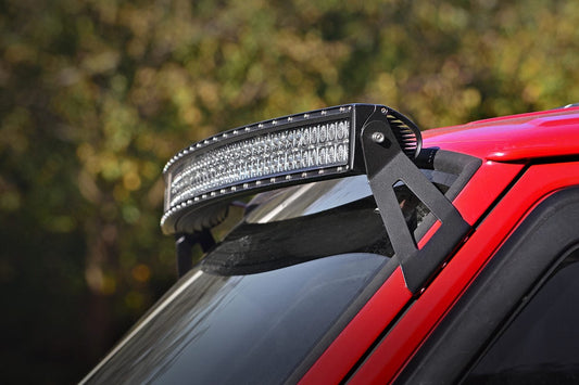 LED Light Kit | Windshield Mount | 50" Chrome Dual Row | Jeep Cherokee XJ (84-01)