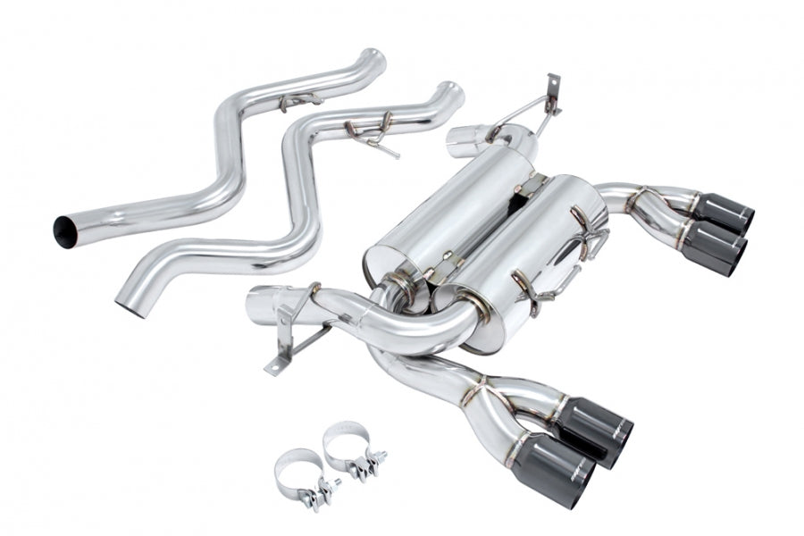 Supremo Exhaust System for BMW E92 M3 08-13 - Black Chrome Rolled Tips - MR-ABE-BE92M3-BC
