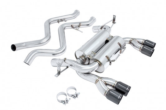 Supremo Exhaust System for BMW E92 M3 08-13 - Black Chrome Rolled Tips - MR-ABE-BE92M3-BC