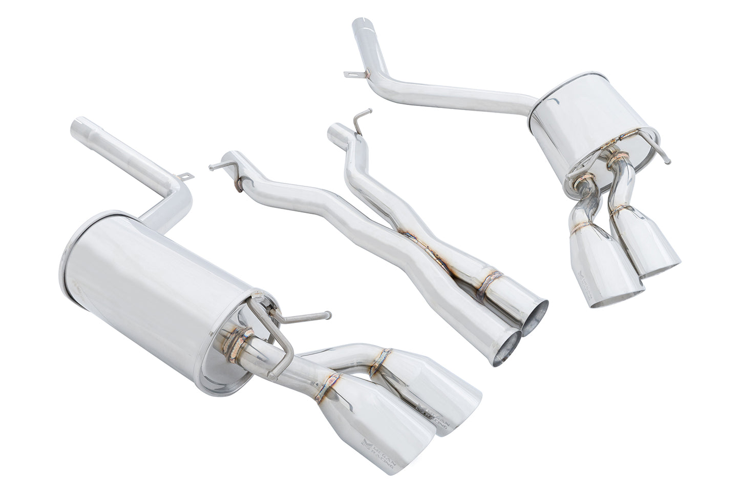 Mercedes Benz C63 AMG 12-15 - Stainless Rolled Tips - Axle Back - MR-ABE-MBW204C63