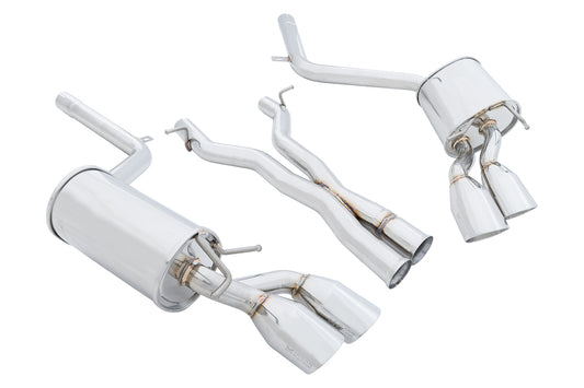 Mercedes Benz C63 AMG 12-15 - Stainless Rolled Tips - Axle Back - MR-ABE-MBW204C63