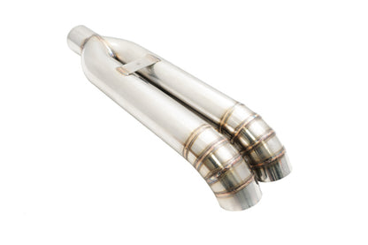 Universal Dual 3" VIP Exhaust Tip "Blast Pipe" Style (weld-on) - Turn Down - Stainless Tips - LW-UT-FD-D3