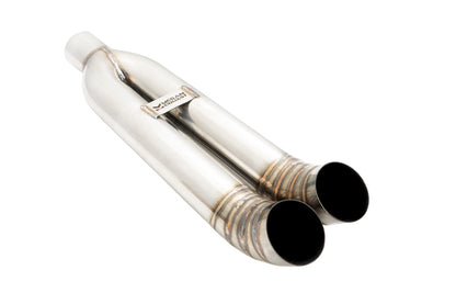 Universal Dual 3" VIP Exhaust Tip "Blast Pipe" Style (weld-on) - Turn Down - Stainless Tips - LW-UT-FD-D3
