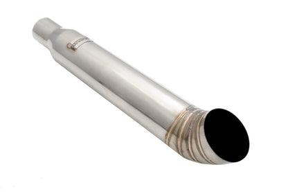 Universal 3" to 4" VIP Exhaust Tips "Blast Pipes" Style - Single - Turn Down - Stainless Tip - MR-UT-FD-S4