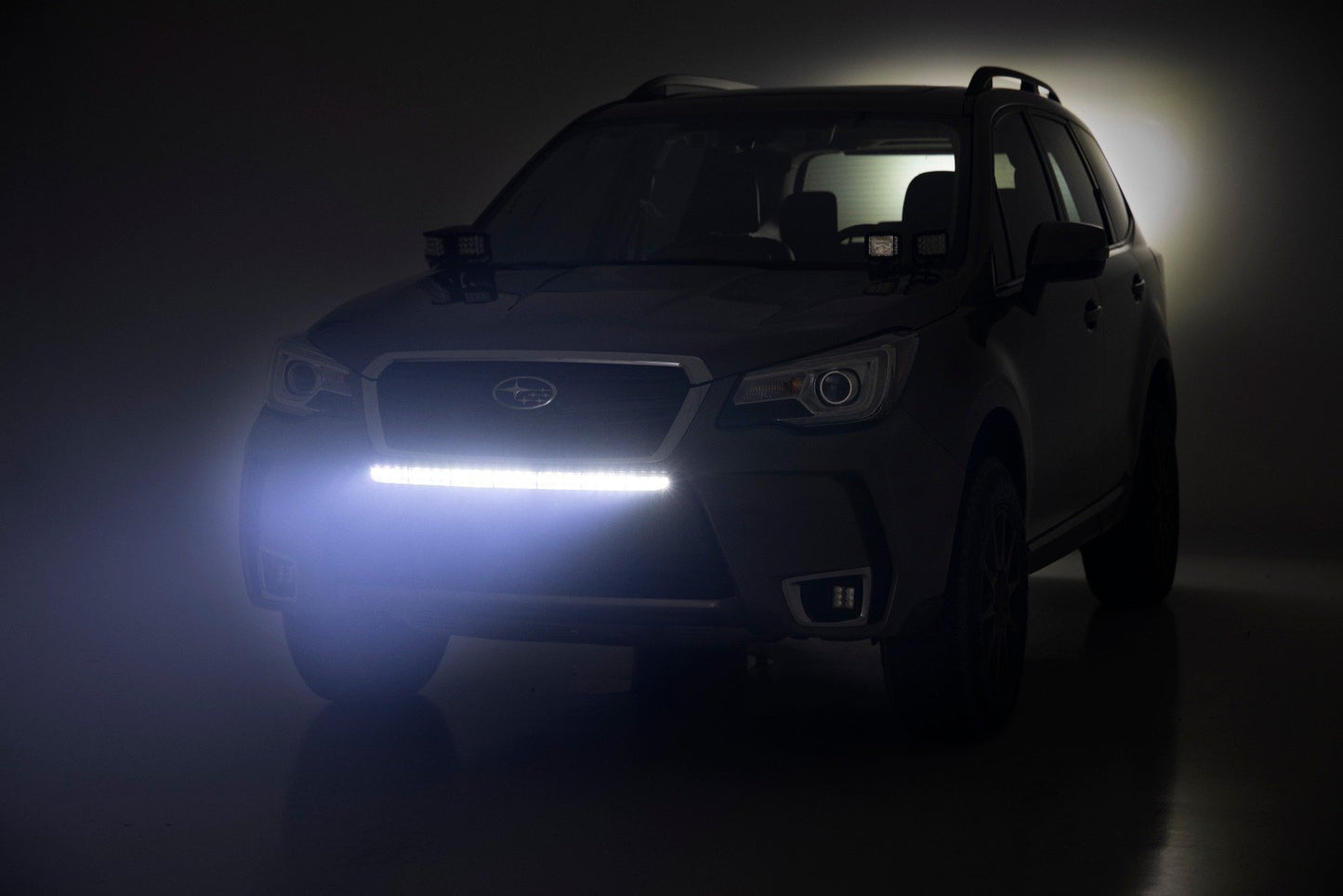 LED Light Kit | Bumper Mount | 30" Black Single Row | White DRL | Subaru Forester (14-18)