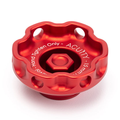 ACUITY Instruments Podium Oil Cap in Satin Red for Hondas/Acuras