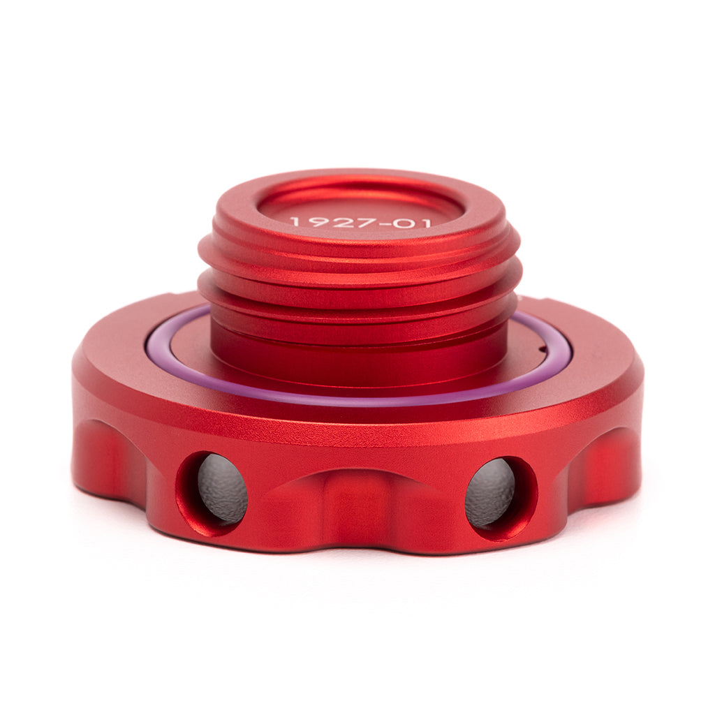 ACUITY Instruments Podium Oil Cap in Satin Red for Hondas/Acuras