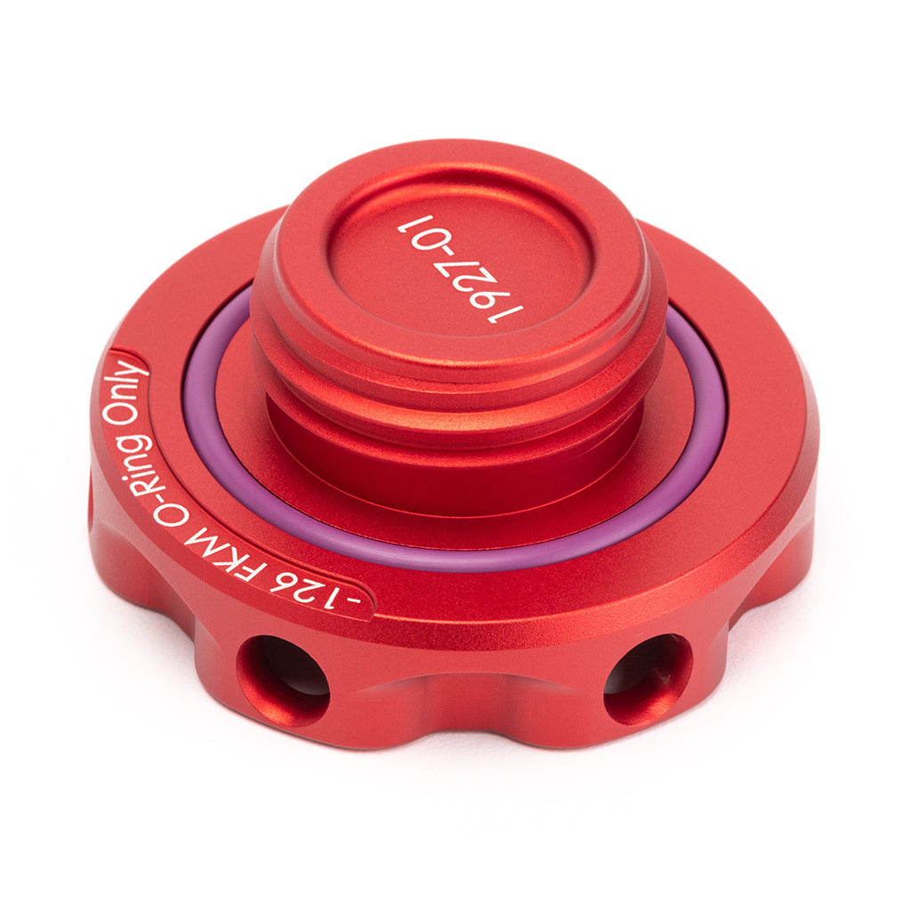 ACUITY Instruments Podium Oil Cap in Satin Red for Hondas/Acuras