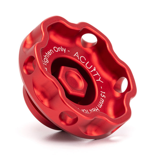 ACUITY Instruments Podium Oil Cap in Satin Red for Hondas/Acuras