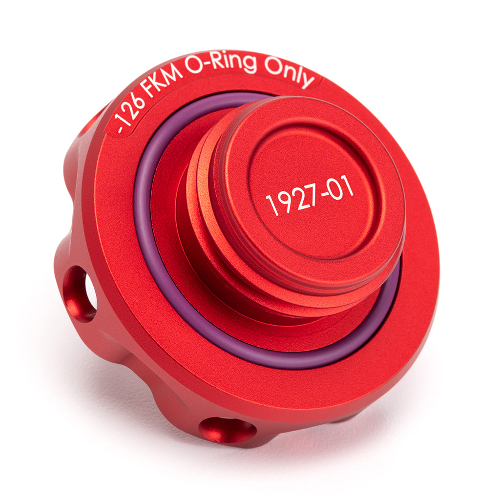 ACUITY Instruments Podium Oil Cap in Satin Red for Hondas/Acuras