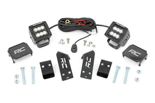 LED Light Kit | "A" Pillar Mount | 2" Black Pair | Spot | Polaris RZR PRO XP 