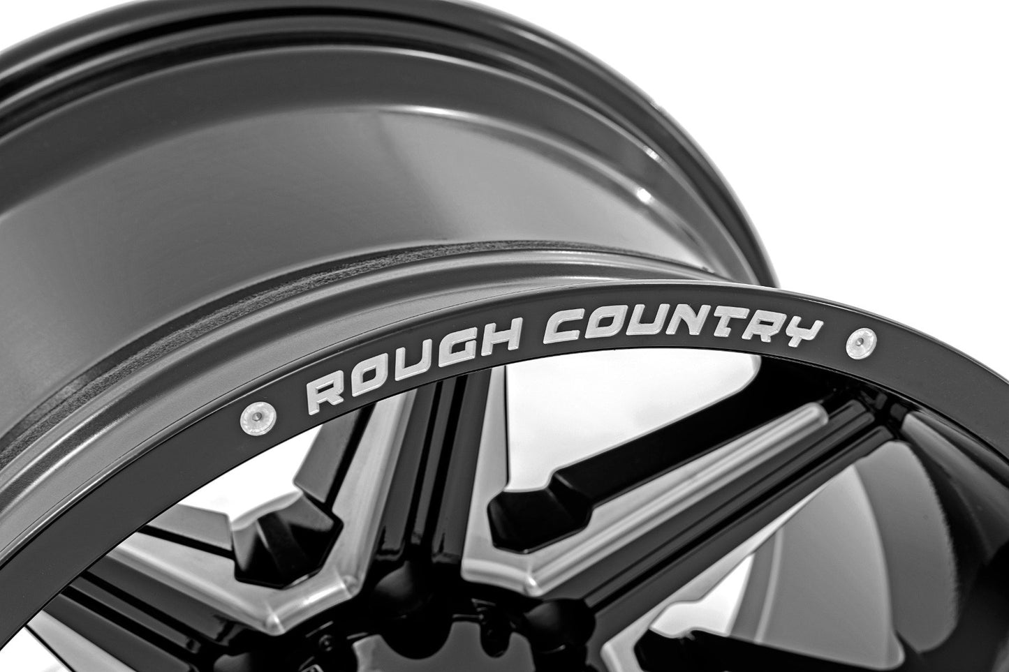 Rough Country 91M Series Wheel | One-Piece | Gloss Black | 22x12 | 8x6.5 | -44mm