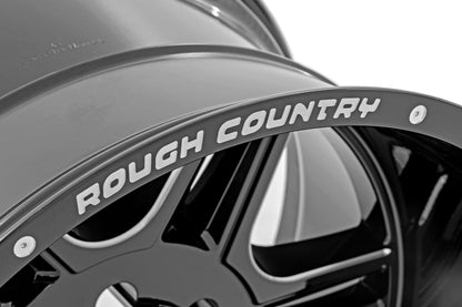 Rough Country 92 Series Wheel | Machined One-Piece | Gloss Black | 22x12 | 8x6.5 | -44mm