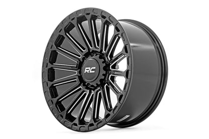 Rough Country 97 Series Wheel | One-Piece | Gloss Black | 22x10 | 6x135 | -19mm