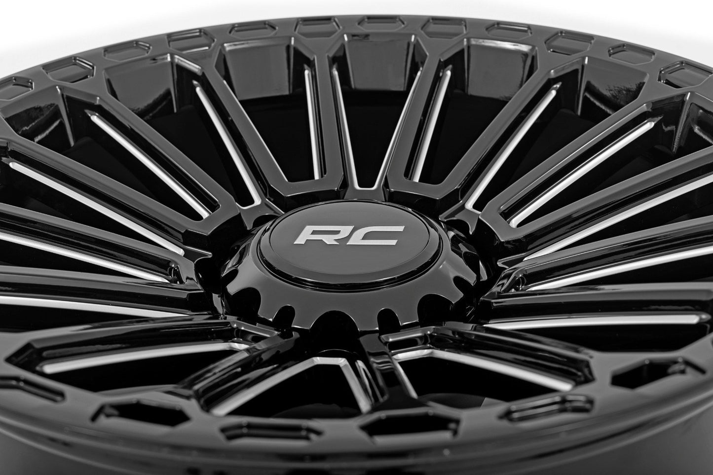 Rough Country 97 Series Wheel | One-Piece | Gloss Black | 22x10 | 6x135 | -19mm