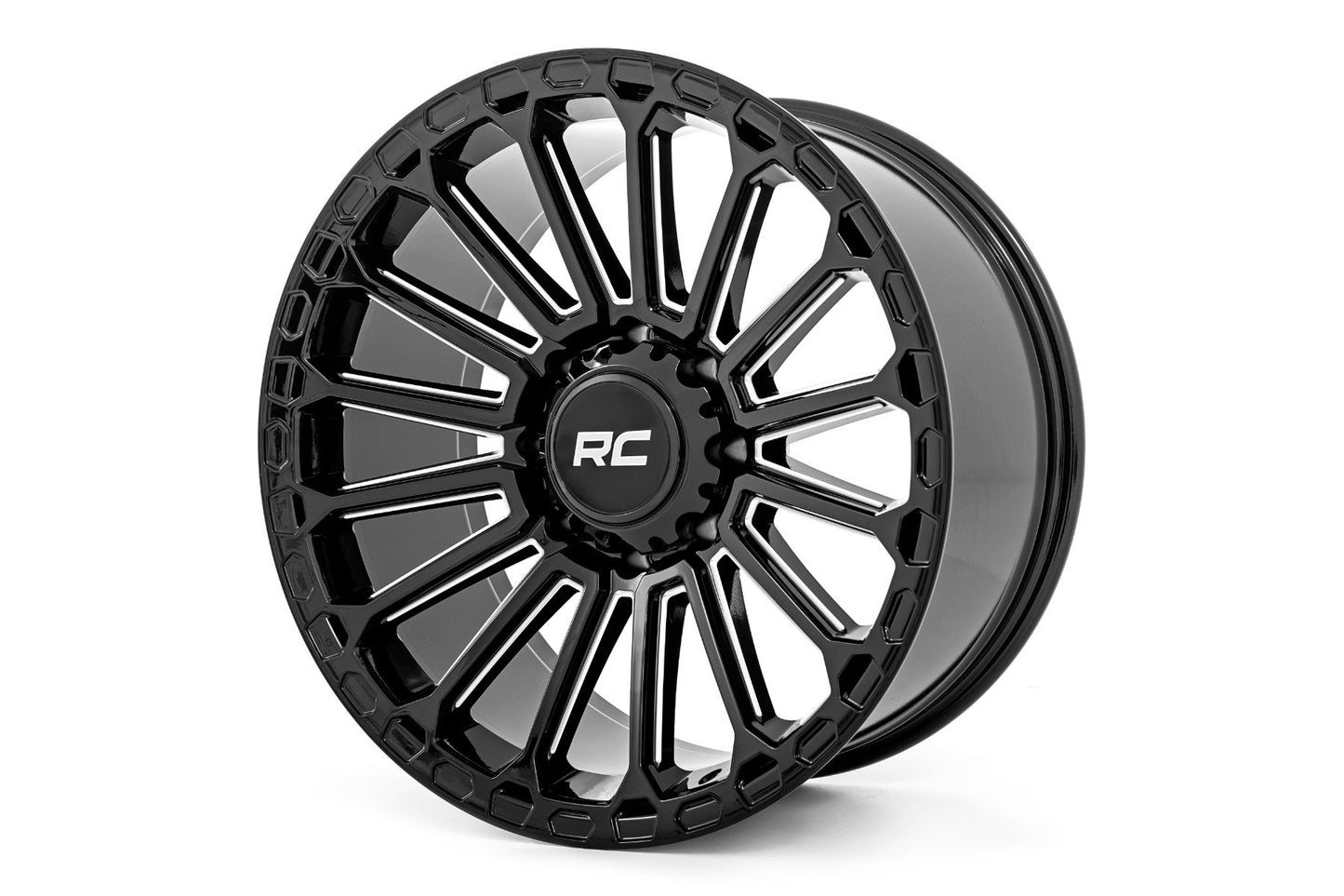 Rough Country 97 Series Wheel | One-Piece | Gloss Black | 22x10 | 6x135 | -19mm
