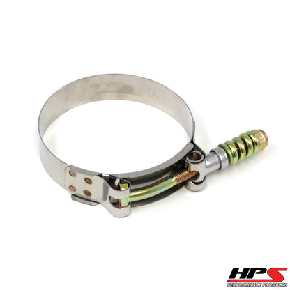 HPS Stainless Steel Spring Loaded T-Bolt Clamp Size 108 for 4" ID hose - Effective Size: 4.25"-4.57"