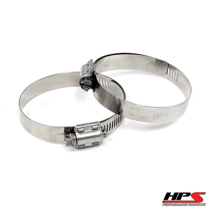 HPS Stainless Steel Worm Gear Liner Clamp Size 80 2pcs Pack 4-5/8 inch - 5-1/2 inch 117mm-140mm