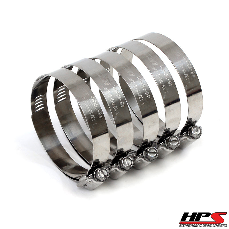 HPS Stainless Steel Worm Gear Liner Clamp Size 80 5pcs Pack 4-5/8 inch - 5-1/2 inch 117mm-140mm