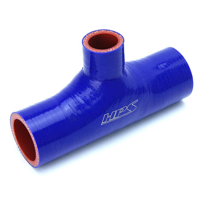 HPS 1.5 inch ID 1 inch ID branch Blue Silicone Coupler Coolant T Hose Tee Adapter