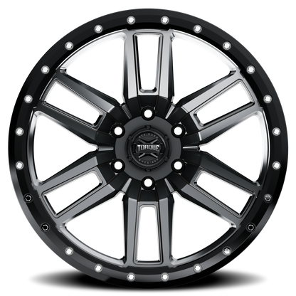 Torque Pritchett | Anthracite w/Black Lip | 18x9 | 6x5.5 | -12mm