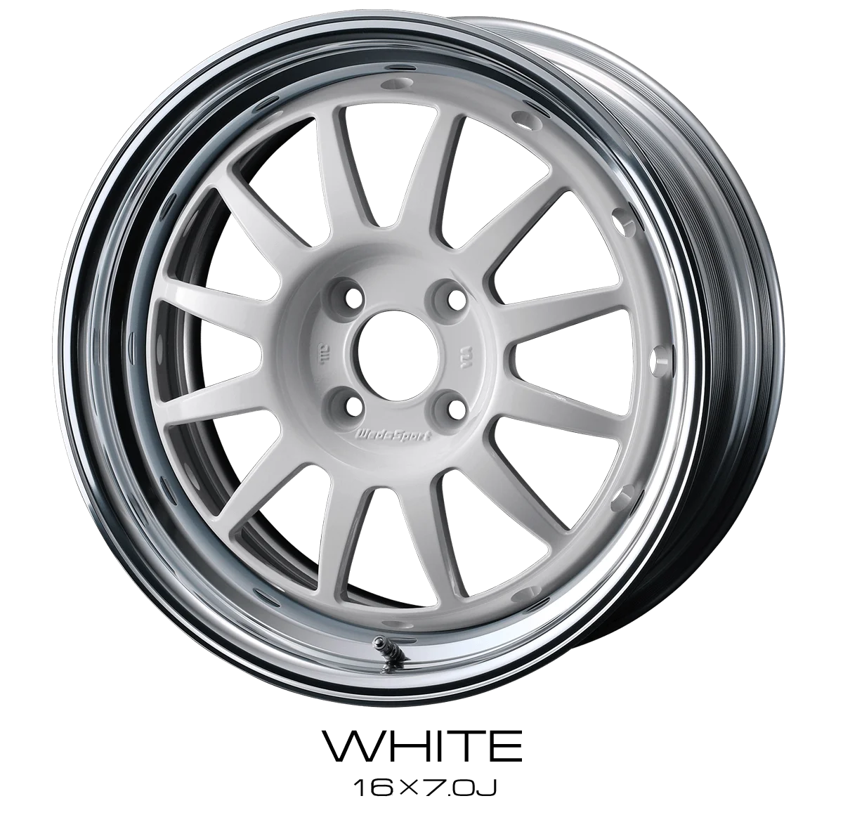 WedsSport Racing 2P 2-Piece Wheel - 15x7.0 / Offset +35 / 4x100 (White)