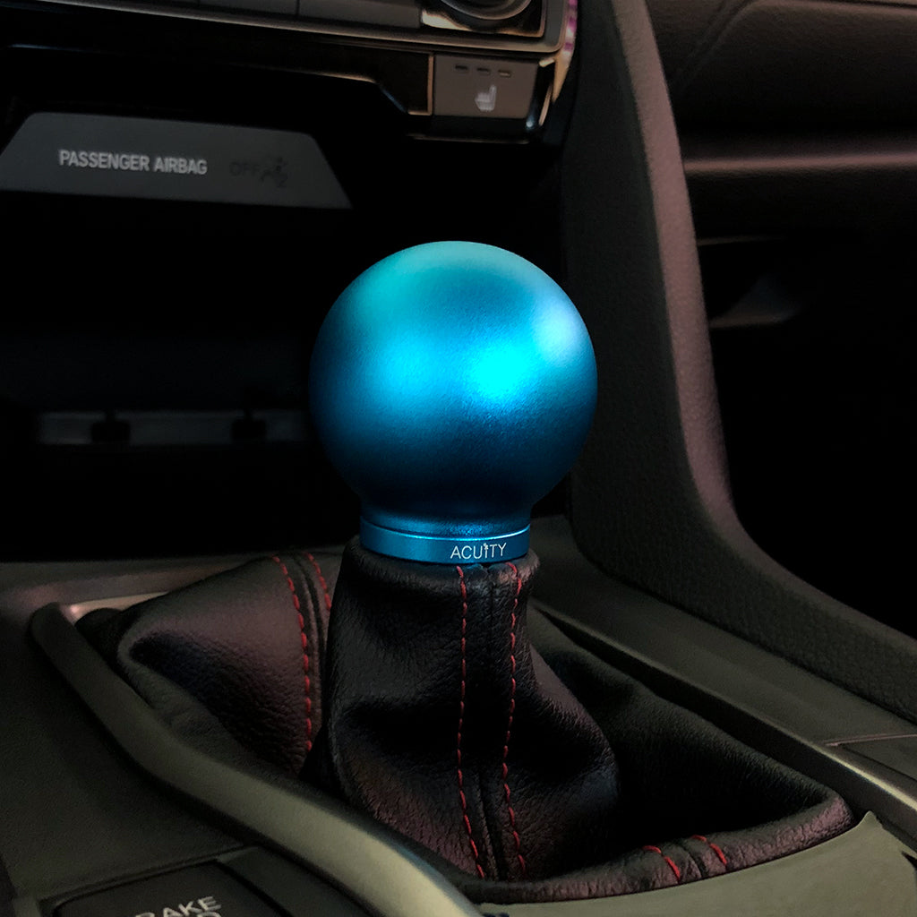 ACUiTY Instruments POCO Low-Profile Shift Knob in Satin Teal Anodized Finish