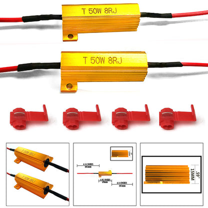 2pcs 50W 8ohm High Power Load Resistor LED Bulb Turn Signal Blinker Flash / Flicker