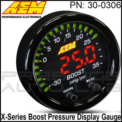AEM X-Series Boost Pressure Display Gauge -30in/Hg~35psi / -1~2.5bar